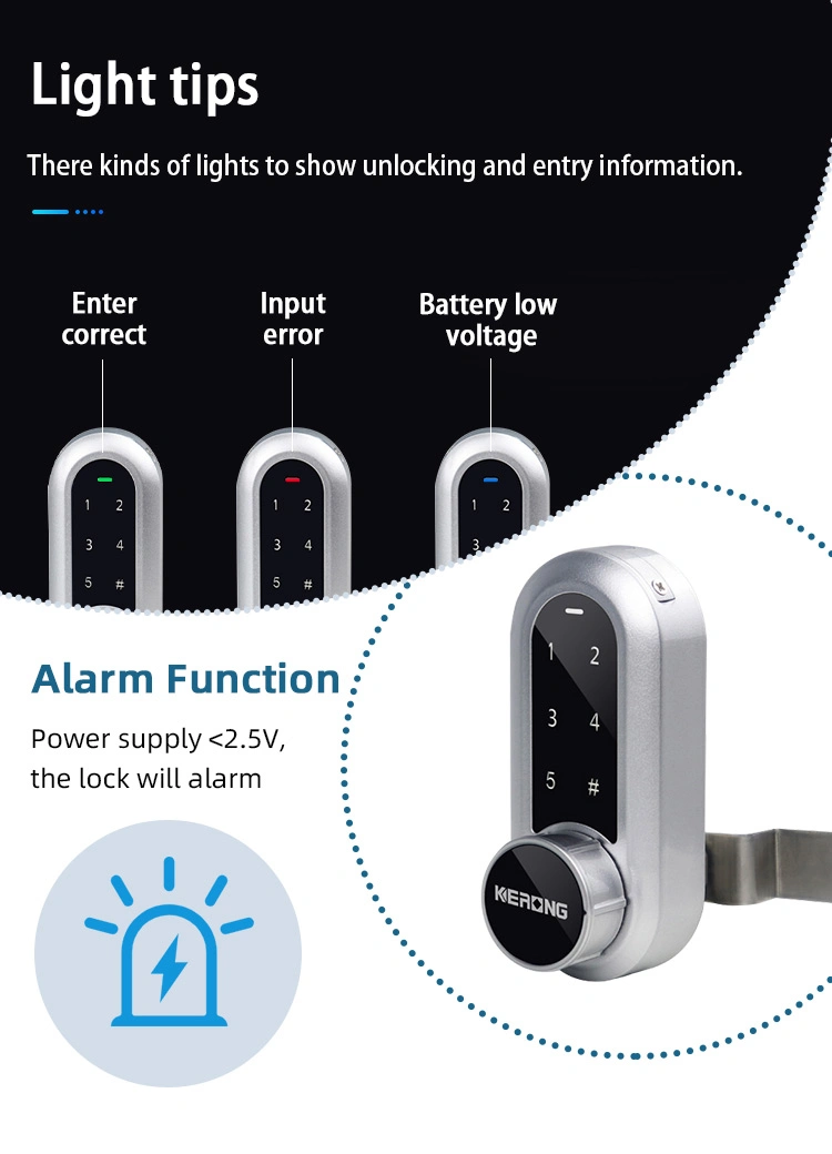 KERONG Electronic Intelligent Keyless Digital Combination Code Keypad Cabinet Cam Lock For Office