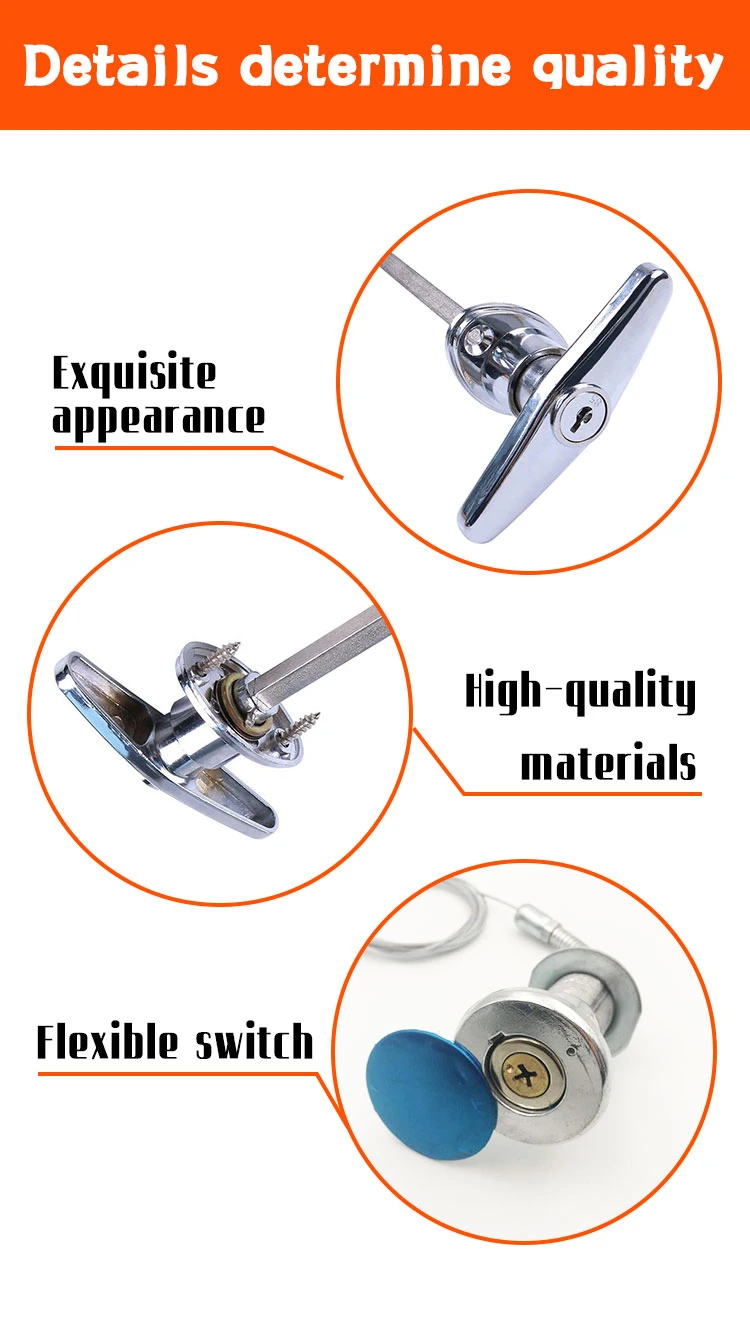 China Factory Heavy Duty Garage Door T Handle Lock Zinc Alloy T Handle Gate Garage Door Replacement Lock