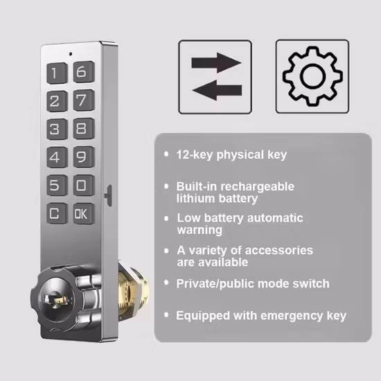 Yh1213 3 digitales rücksetzbares schlüsselloses Schließfach-Mailbox-Passwort-Kombinationsschrank-Nockenschloss