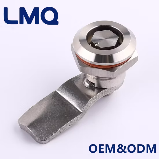 Robustes Vierteldreh-Nockenschloss mit Edelstahlknauf und quadratischem 8-mm-Schließzylinder